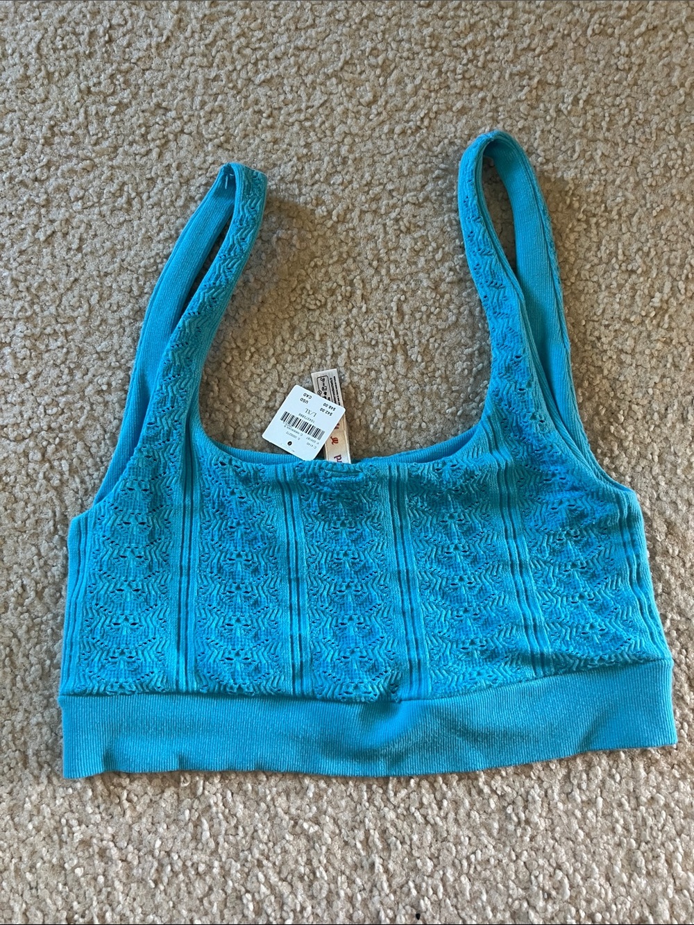 Anthropologie BLUE Knit Tank Bralette